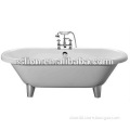 Classic acrylic white freestanding bathtub with four legs